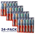 24-PACK! Colgate Wave Toothbrushes, Soft, Compact Head, Adult, Assorted Colors